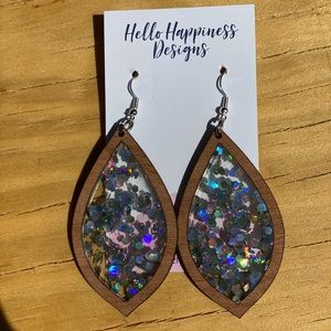 Sparkly Teardrop Earrings